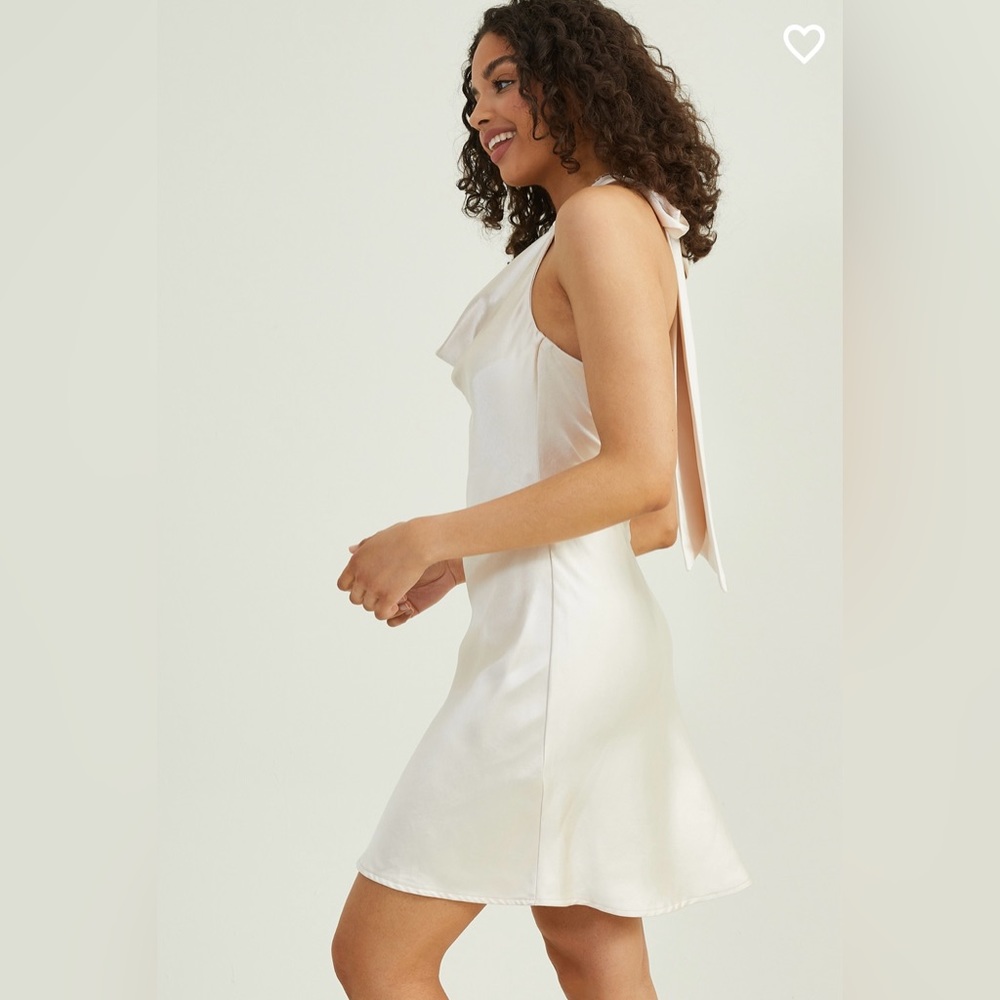 NWT Altar’d State Daphne Satin Dress Champagne XS